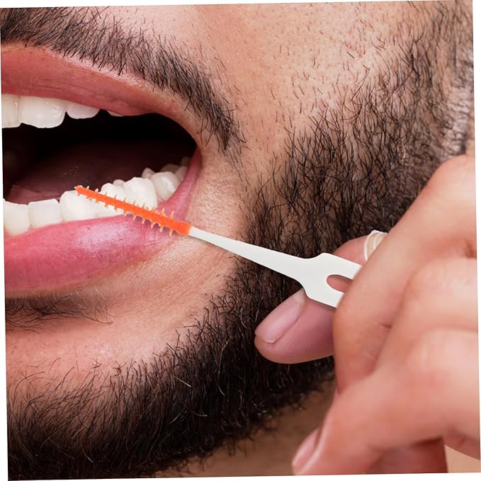 WRITWAA Interdental Brush Set 80pcs Portable Dispenser Flexible Gum Massager for Effective Oral Care for Teeth Gaps and Use