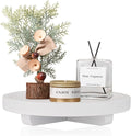 Round Decorative Tray Farmhouse Kitchen Decor Soap Dish, 8" White