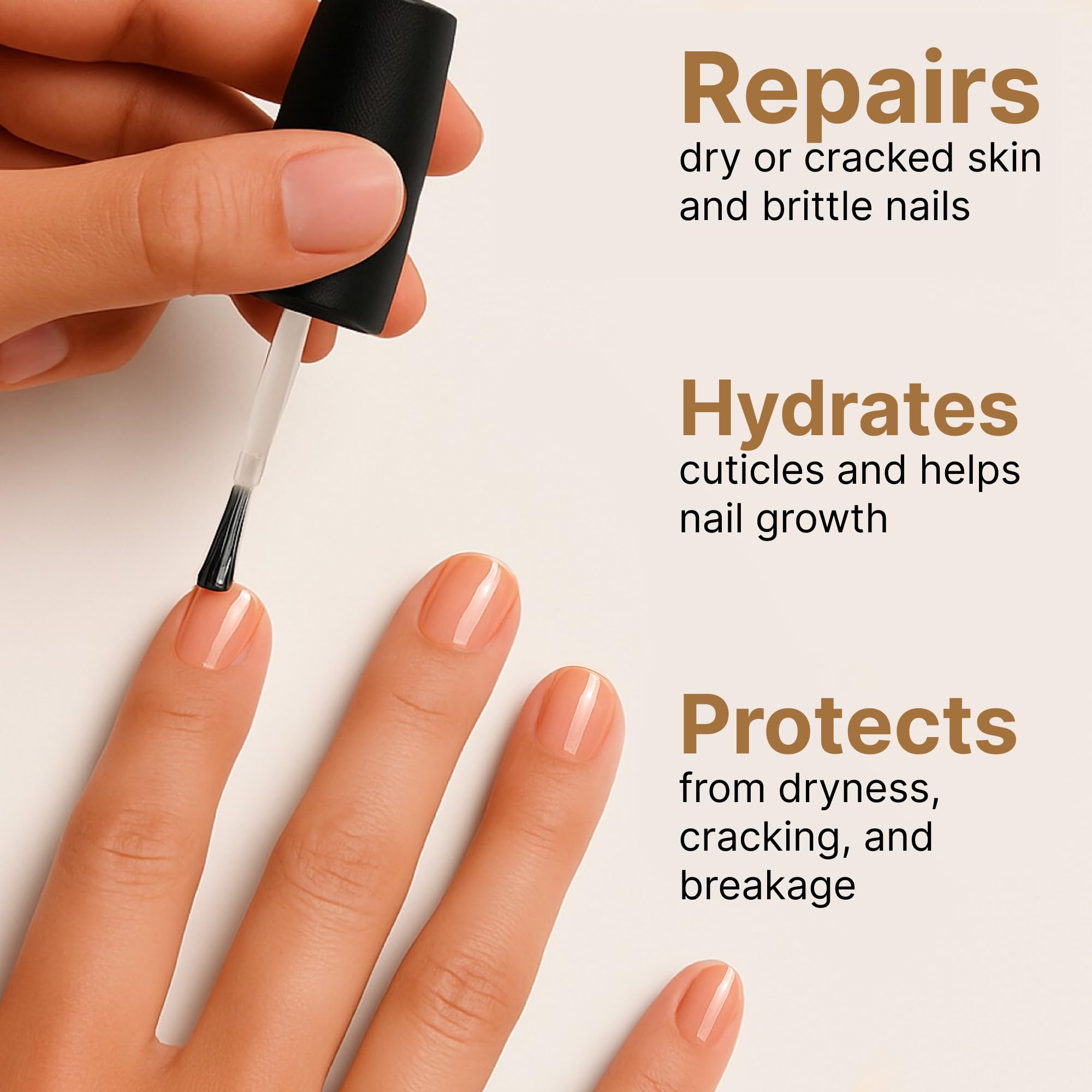 C CARE Cuticle Oil For Nails - Milk and Honey Nail Oil - Repairs Moisturizes and Strengthens Nails and Cuticles Overnight - Dropper & Brush included - Large 2.5 oz bottle