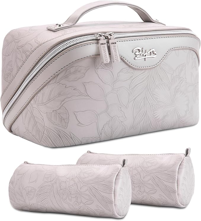 BOYATU Travel Makeup Bags Cosmetic Organizer Bag: 3-Set Make up Bag