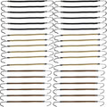 NSBELL 36PCS Elastic Hook Hair Tie Styling Ponytail Holder Hooks Hair Cord (Black, Coffee and Apricot)