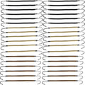 NSBELL 36PCS Elastic Hook Hair Tie Styling Ponytail Holder Hooks Hair Cord (Black, Coffee and Apricot)