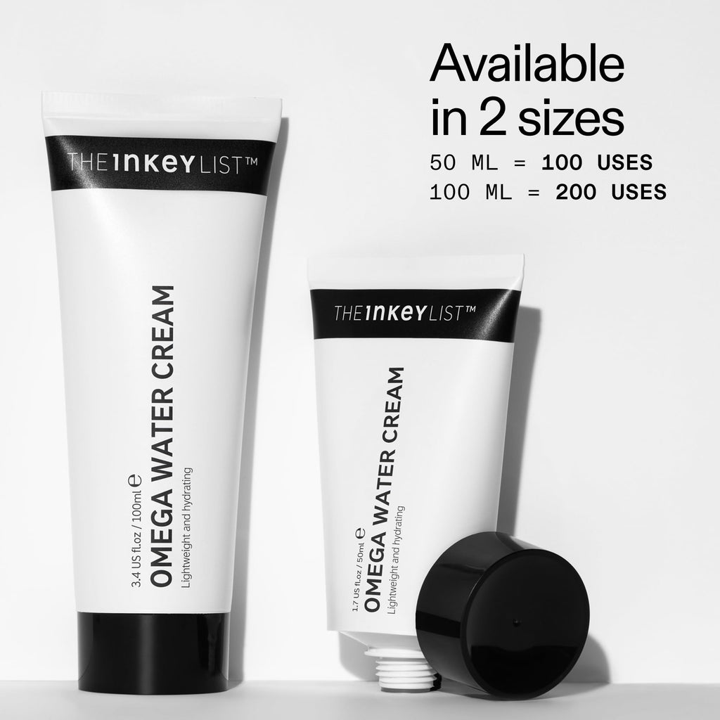 The INKEY List Omega Water Cream, Oil-Free Face Moisturiser, Lightweight Gel, Vegan Friendly Skincare, Suitable For Blemish Prone Skin