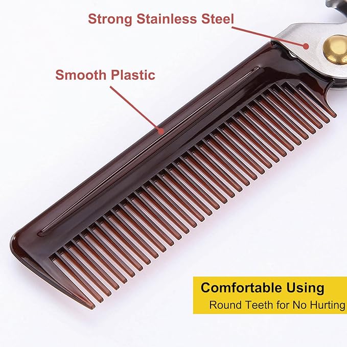 Avenoir Stainless Steel Folding Pocket Comb, Silver