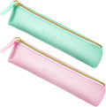 Tucnoeu 2pcs Small Leather Pouch Mini Cosmetic Bag for Purse Small Make Up Bag with Zipper Portable Cosmetic Organizer for Women and Girls