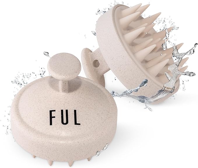 FUL Scalp Massager, Soft Silicone Brush for Hair Growth, Exfoliating Scalp