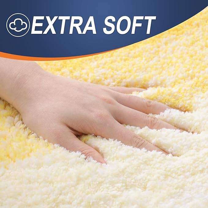 OLANLY Microfiber Bathroom Rugs Sets 3 Piece, 36"x24"+24"x16"+24"x20"