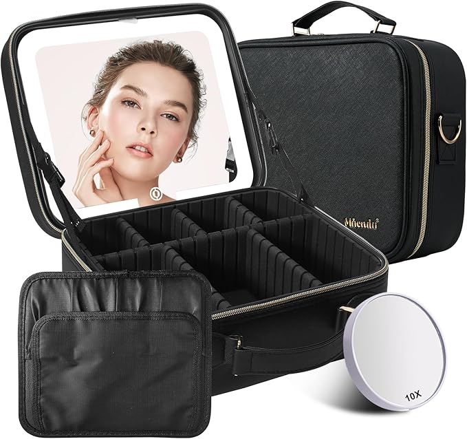 Mocado Travel Makeup Bag with Mirror Travel Makeup Organizer Makeup Case