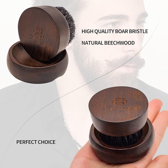 Beard Brush for Men, 100% Boar Bristle
