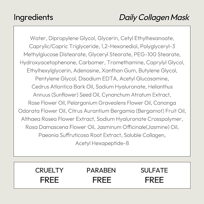 LAPCOS K Beauty Collagen Sheet Mask - Firming & Age-Defying Face Masks with Collagen Peptides - Minimizes Fine Lines & Restores Skin Elasticity - Breathable PT Cell Sheet Korean Skin Care (Pack of 5)