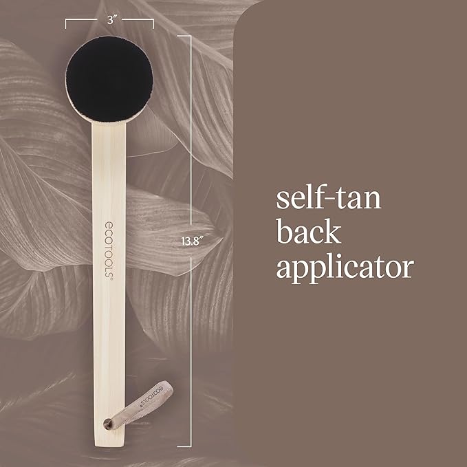 EcoTools Good Tan Self Tanning Back Applicator, Long Handle Back Brush For Self-Tan Application & Controlled Sunless Tanning, Eco Friendly, Vegan & Cruelty Free, 1 Count