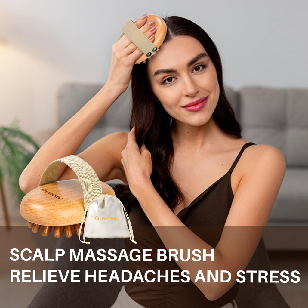 Wood Therapy Massage Tool for Belly Fat,Wooden Meridian Massage Body Brush for Cellulite Remover, Cellulite Lymphatic Drainage Massager for Body Shaping, Maderoterapia Kit for Muscle Pain Relief