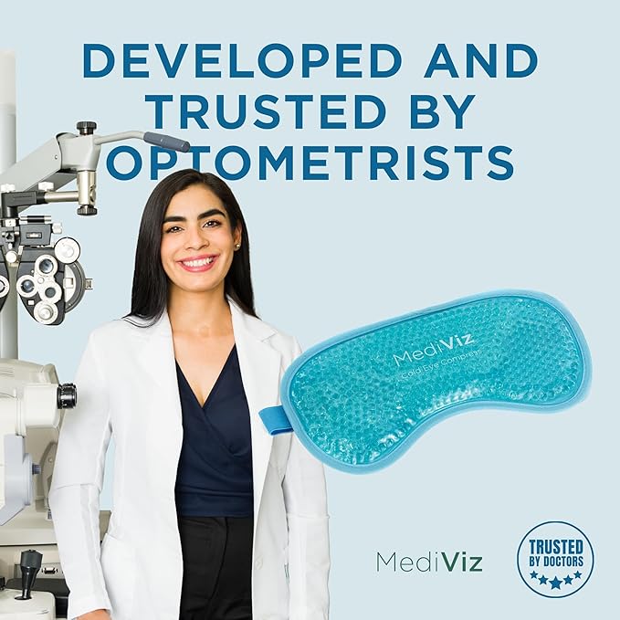 MediViz Cooling Gel Eye Mask, Blue