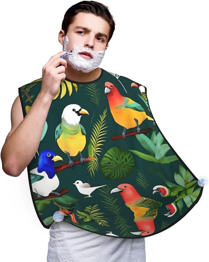 Underwater Scenery Print Beard Bib Shaving Apron, Beard Hair Trimming Cape Gift For Dad