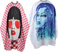 YELEGI Professional Hair Cutting Cape(2Pcs), Salon Barber Cape with Adjustable Snap Closure, Waterproof Hair Dye Color Cape Hair dressing stylist apron (Fashionable Woman & Girl)