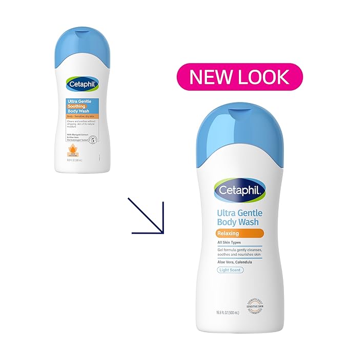 Cetaphil Ultra Gentle Refreshing Body Wash, Hypoallergenic, 16.9 fl oz