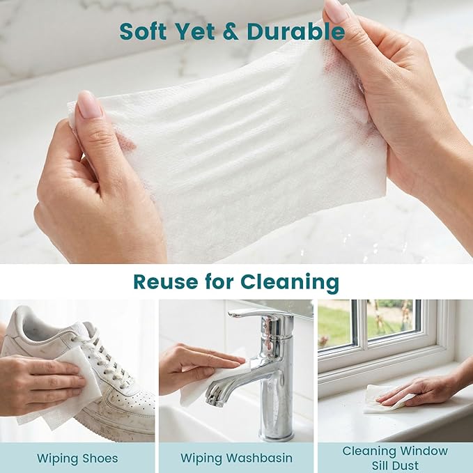 LOVEINUSA 360PCS Compressed Towels, Bulk Cotton Disposable Face Towels for Face Portable Washcloths for Travel Expandable Wipes Tablets Survival Gear and Supplies for Outdoors Camping Hiking Hotel