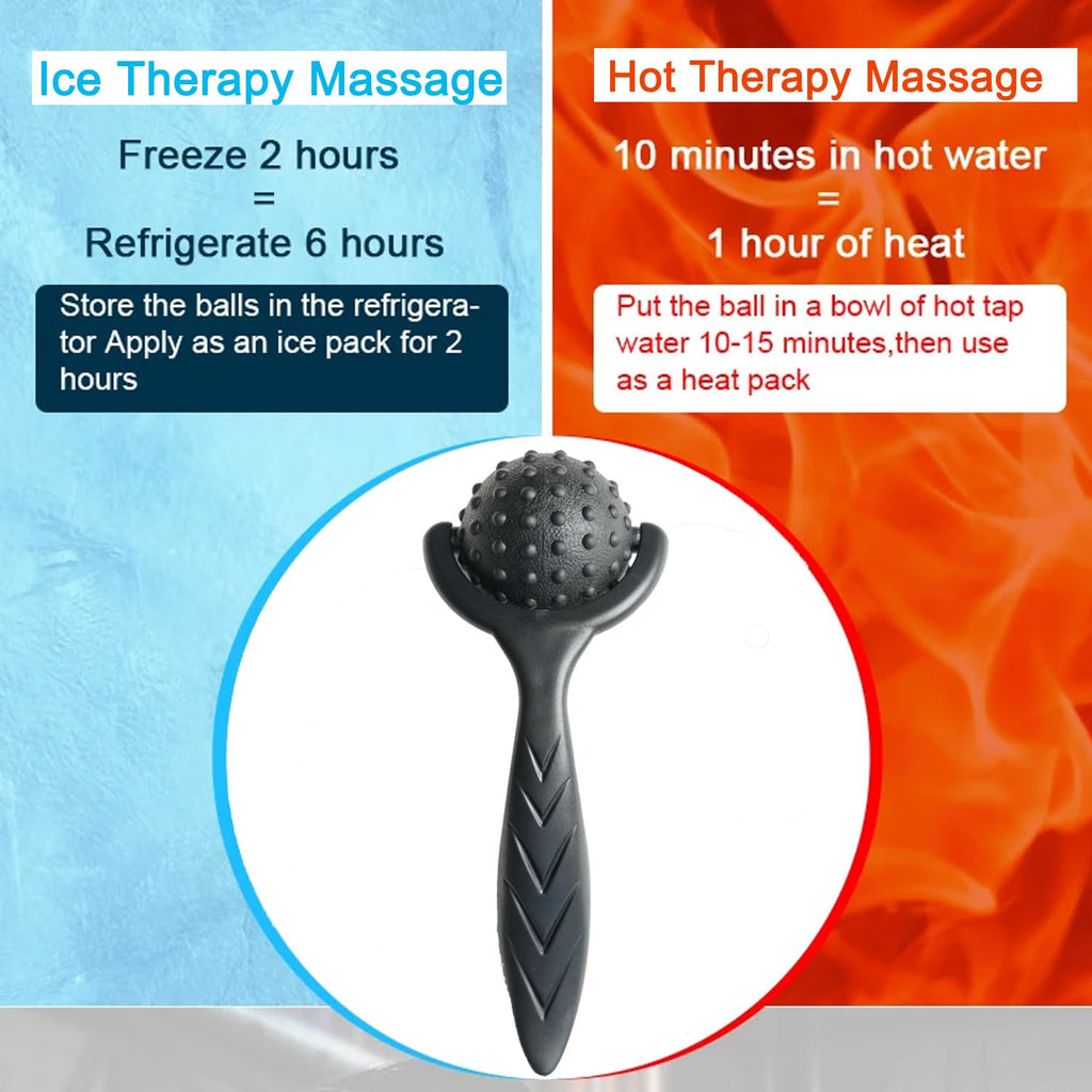 JWCASA Cold Ice Face Roller Cold Massage Roller Ball CryoBall Facial Ice Globes Black 02