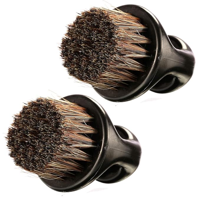 Borogo 2-Pack Beard Brush for Men - Men's Beard Brush (Essential Tool For Professional Barbering & Grooming Services), Brush Neck Face Duster Brush for Hairdressing Salon Household