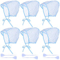 6 Set Reusable Highlight Cap 12Pcs Highlighting Caps with Hooks Blue Hair Coloring Frosting Dye Kit Hair Frosting Cap with Plastic Hooks Highlighting Caps Kit for Salon DIY Dyeing Hairdressing