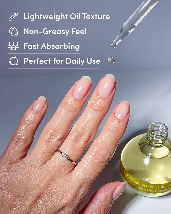 ella+mila Cuticle Oil for Nails - Tsubaki & Argan, Vegan, 2.3 fl oz