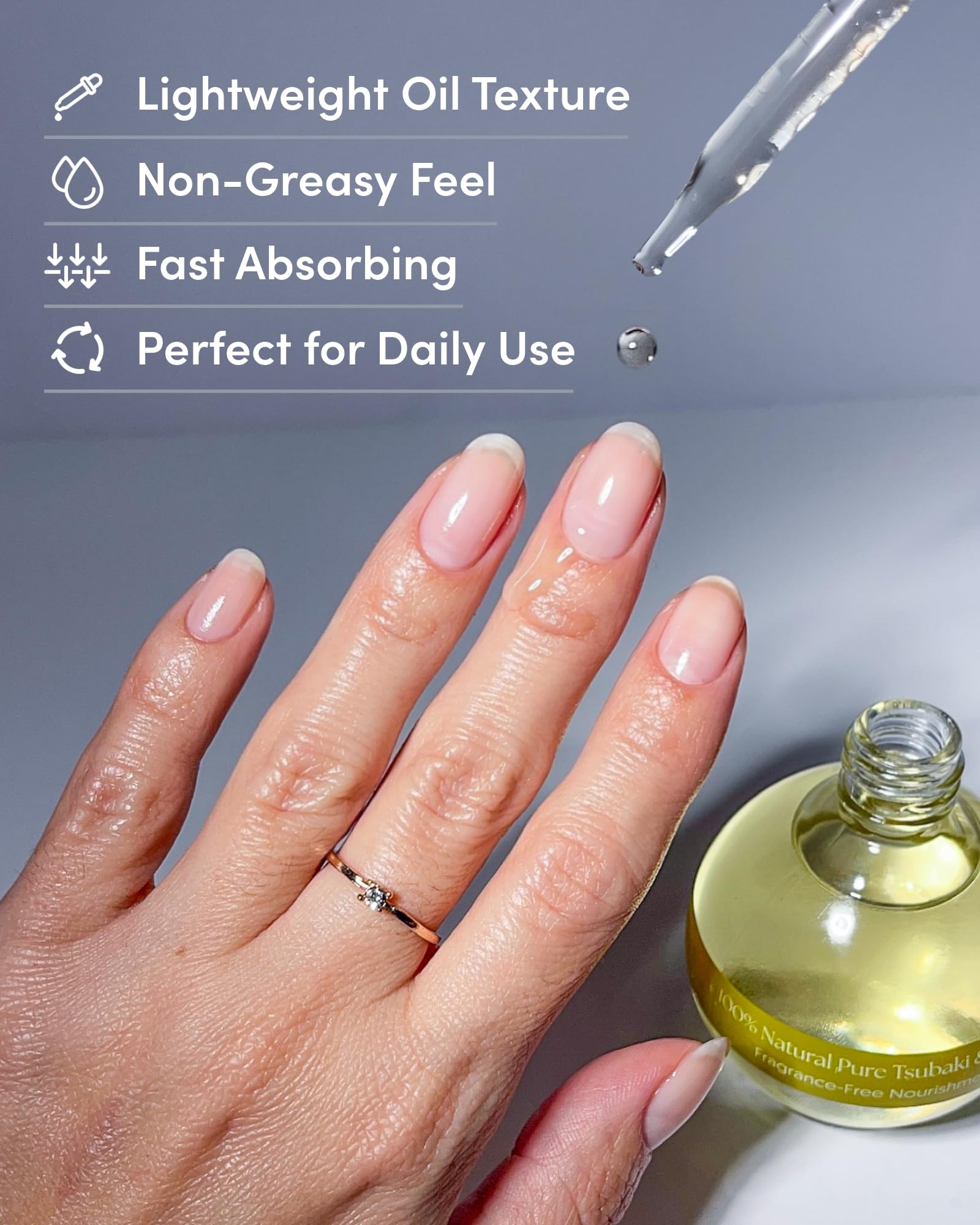 ella+mila Cuticle Oil for Nails - Tsubaki & Argan, Vegan, 2.3 fl oz