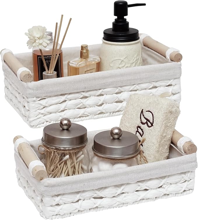 Storage Basket for Bathroom Organizer Baskets for Shelves Organizing