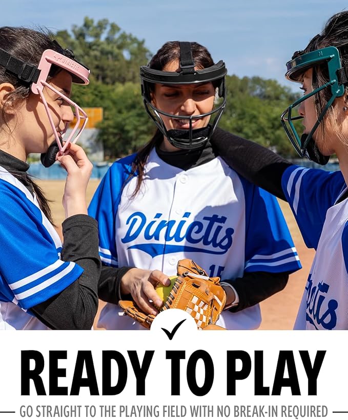 Dinictis Softball Face Mask, Lightweight, Comfortable, with Wide Field Vision, Durable and Safe Face Guards, Premium Protective Softball Fielder's Mask