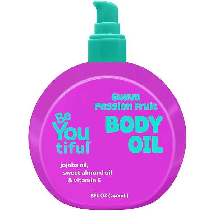 BeYoutiful Moisturizing Body Oil for Kids & Teens, Passion Fruit Glow, 8 oz