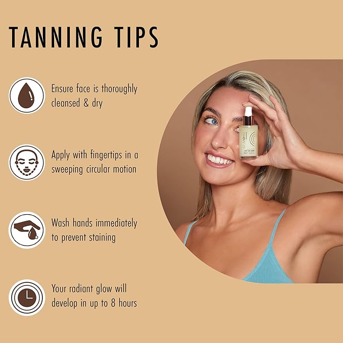 St Moriz Advanced Face Tanner Serum - Miracle Glow Hydrating Self Tan Face Serum with Q10 & Hyaluronic Acid - Natural Sunless Radiant Glow & Gradual Face Self Tanner (1.01 fl oz)