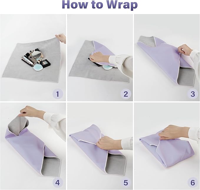 Walking Way Self-Adhesive Magic Cloth Makeup Bag, Magic Pocket Lazy Makeup Bag, Foldable Cosmetic Pouch, Portable Lens Protective Wrap, Stylish Travel Organizer for Beauty, Travel, Gifts & Daily