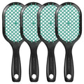 Aussumy 4 Pack Vented Detangling Hair Brush - Detangler Hairbrush with Soft Bristles for Effortless Tangle Free - Ideal for Wet Dry or Curly Damaged Hair for Women Men Kids