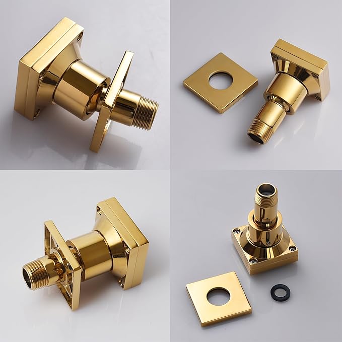 Polished Gold Shower Jet, 1 PCS Wall Mount Body Massage Body Jet with Rain & Spray Mode