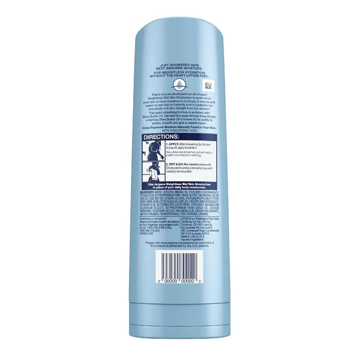 Jergens In Shower Lotion For Dry Skin, Wet Skin Moisturizer, 10 fl oz
