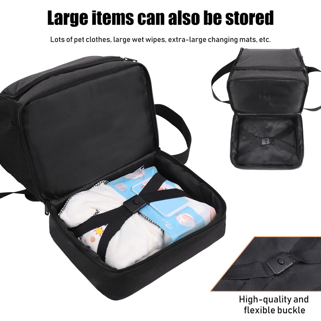 Dog&Cat Grooming Supplies Bag,Adjustable Compartments Grooming Bag for Pet
