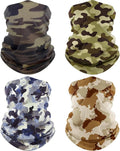 ROXUN Neck Gaiter, 4 Pack Summer Cooling Breathable Face Mask for Outdoors