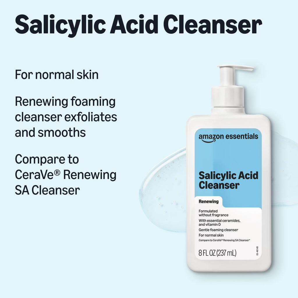 Cleanser Face Wash - Salicylic Acid with Ceramides & Vitamin D, 8 fl oz, 1-Pack (Previously )