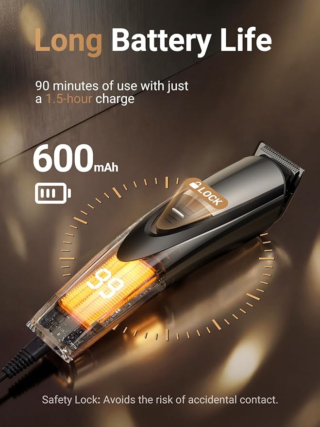 SHPAVVER Beard Trimmer for Men: Professional Barber Hair Clippers - 12-in-1 Cordless Grooming Kit - Waterproof Electric Razor with Turbo Speed & Precision Blades