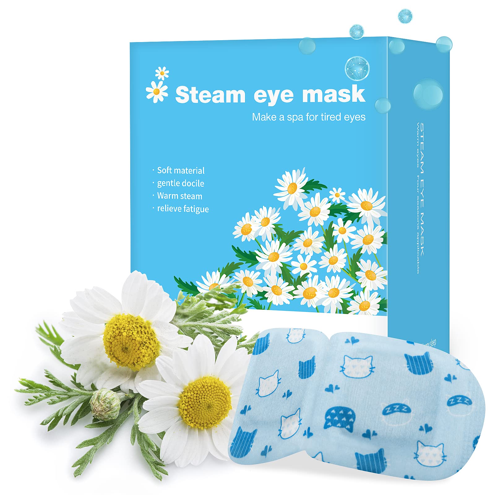 Jekeno Steam Eye Mask, 16 Packs Eye Masks for Dry Eyes, 40-60 Minutes Self Moist Warm Compress Heated Disposable Mask for Sleep, Spa Relaxing Trip Gifts, Travel Essentials for Women Men