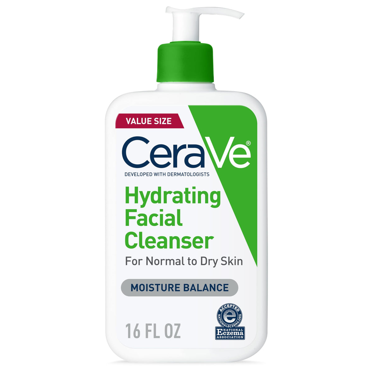 CeraVe Hydrating Cleanser with Hyaluronic Acid, Gentle Face Cleanser,16oz