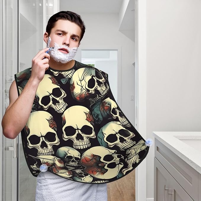 Underwater Scenery Print Beard Bib Shaving Apron, Beard Hair Trimming Cape Gift For Dad