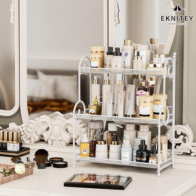 EKNITEY 3-Tier Bathroom Organizer - Sink Organizer Spice Rack(No Assembly)