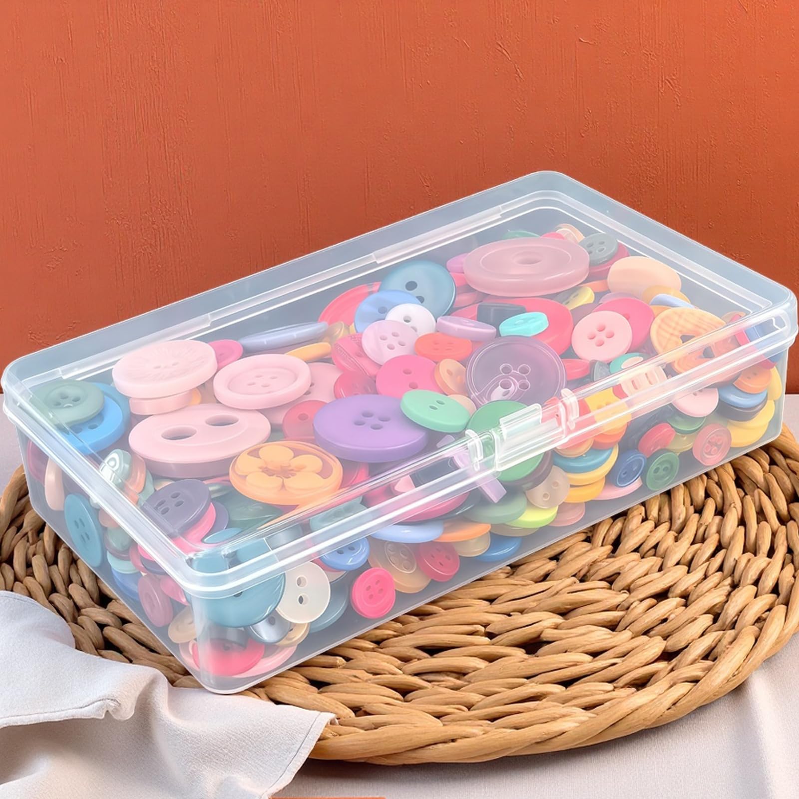 Thintinick 19 Pack Rectangular Clear Plastic Storage Containers