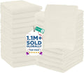 DAN RIVER 24 Pack Wash Cloths for Showering [12x12] - 100% Cotton Washcloths Premium Quality Flannel Face Cloths for Bathroom, Highly Absorbent and Soft Feel Wash Clothes, Ivory