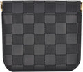HIGH FIT Leather Pocket Cosmetic Bag for Purse,Coin Purse Lipstick Cosmetic Accessories Organizer, Travel Kit Storage Pouch,Waterproof Portable No Zipper Self-closing (Black/Small)