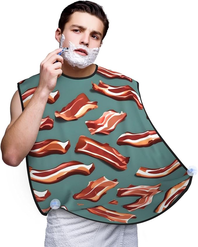 Magic Mushrooms Print Beard Bib Shaving Apron, Beard Hair Trimming Cape Gift For Dad