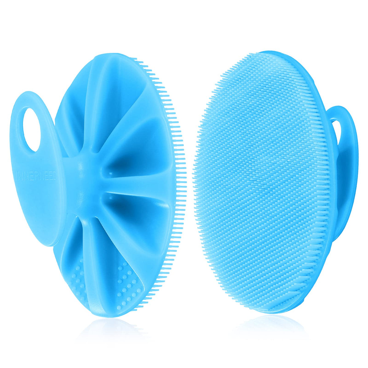 INNERNEED Silicone Body Cleansing Brush Exfoliating Scrubber, Dark Green