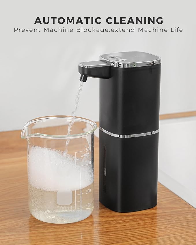 2 Pack Automatic Foaming Soap Dispenser, Touchless Rechargeable