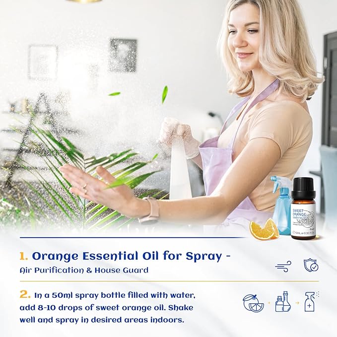 HIQILI Sweet Orange Oil Pocket Size for Skin Care & Diffusers