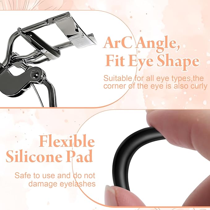 120Pack Fit for Shiseido and for Shu uemura Eyelash Curler Refill Pads,High Elasticity Silicone Replacement Pad,Use with Eye Lash Curler，Easy to Replace (Black).
